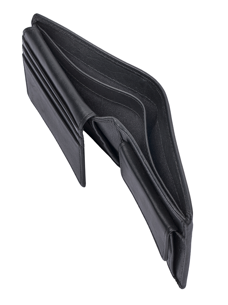 Polo Nappa Coin Billfold with Top Card Flap 