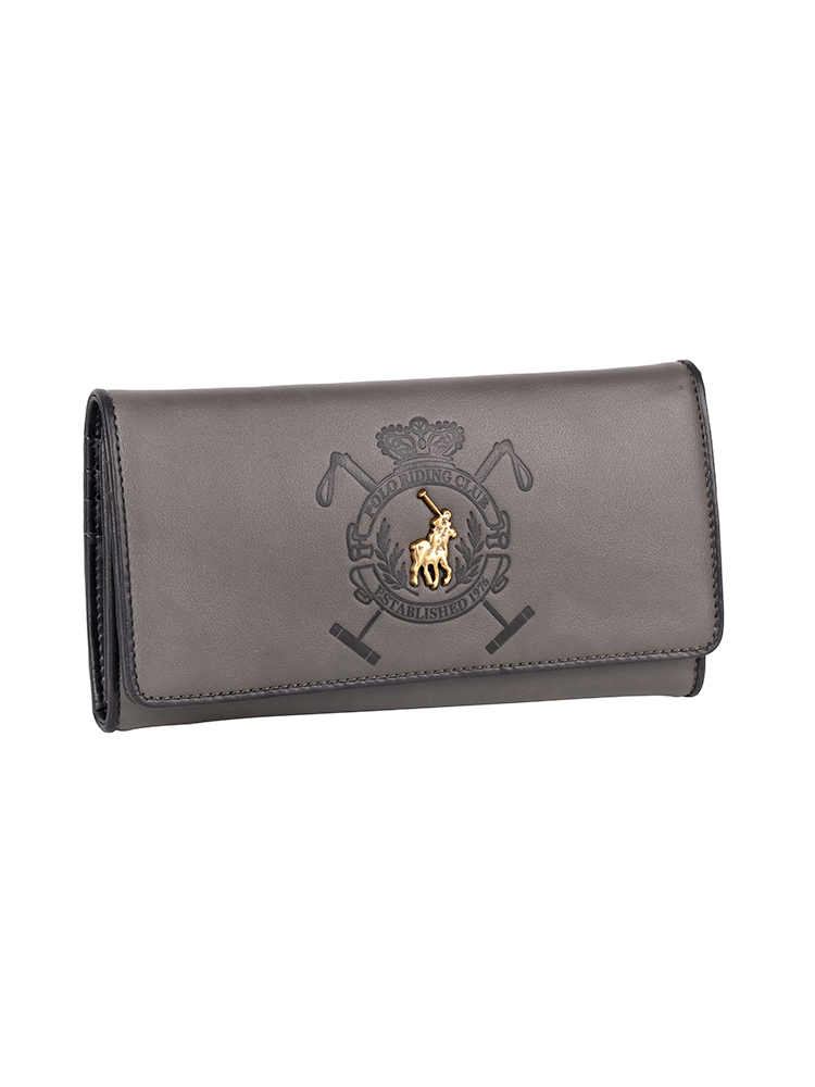 Polo Ascot Slim Trifold Purse - Beluga