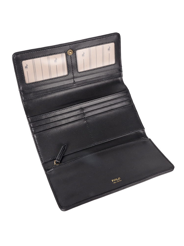 Polo Ascot Slim Trifold Purse - Beluga