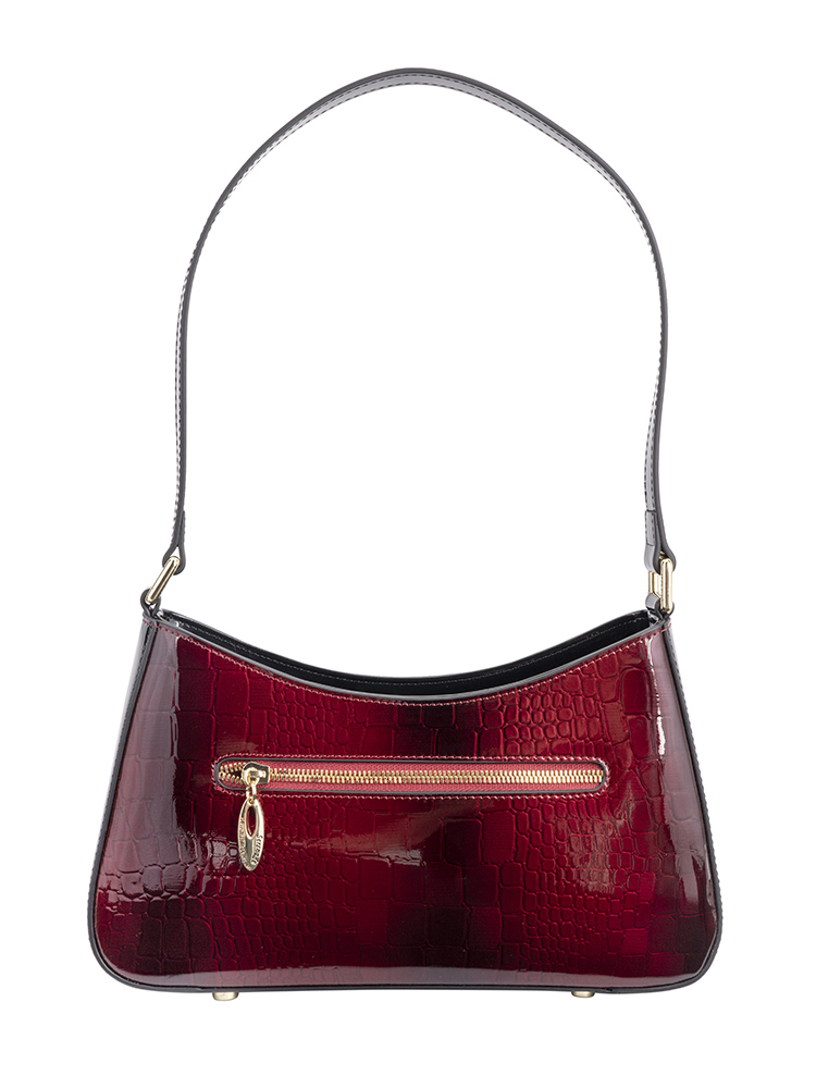 Serenade Cherry Croc Shoulder Bag