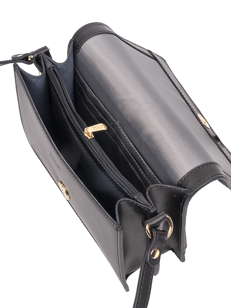 Polo Box Calf Concertina Sling - Black