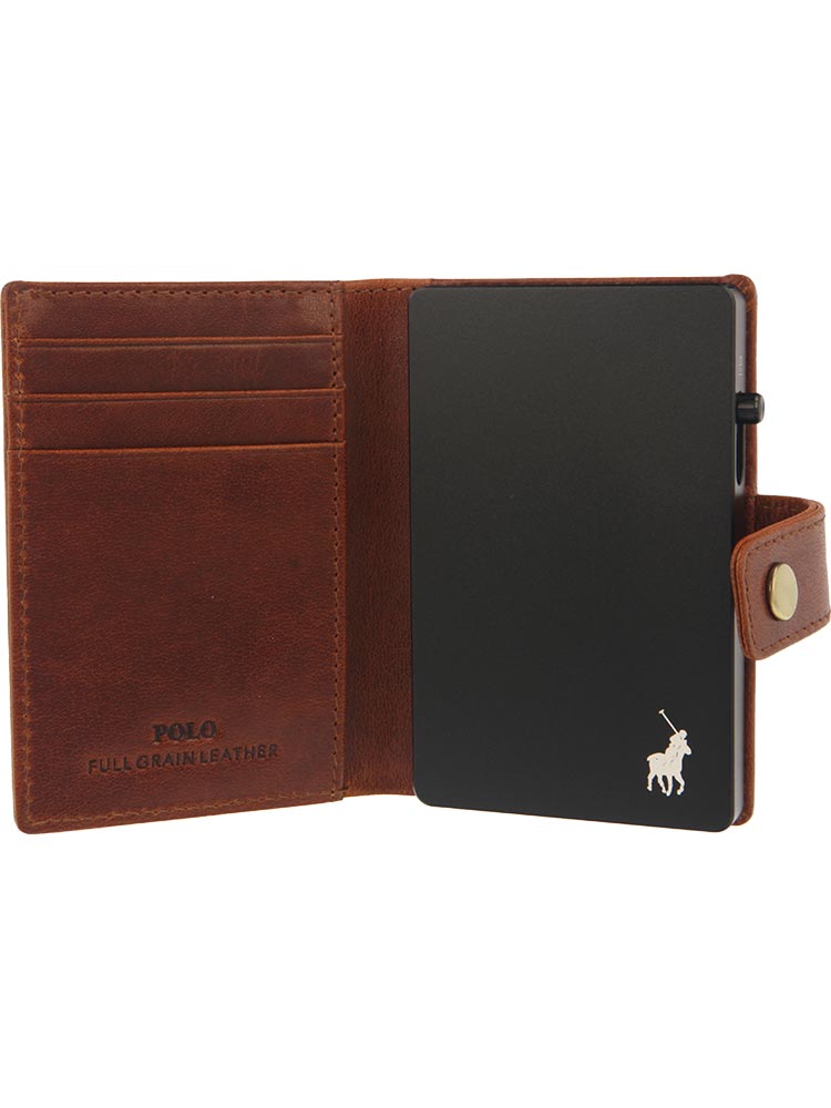 Polo Pop-Up Leather Tab Wallet