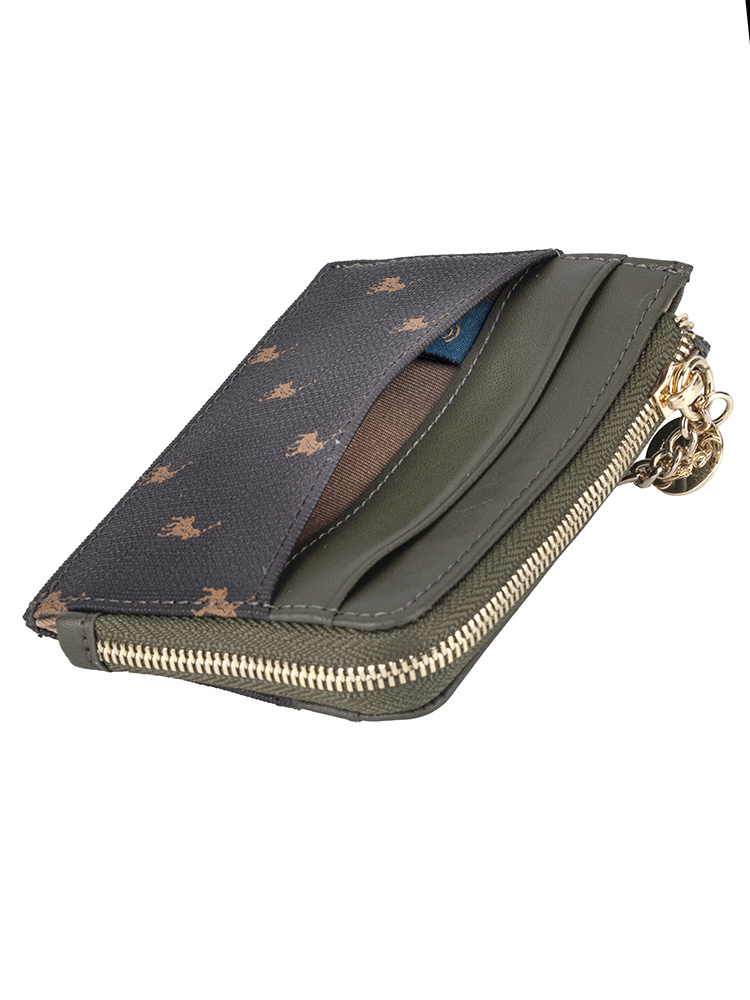 Polo Monticello L-Zip Card Holder with Key Ring - Alpine