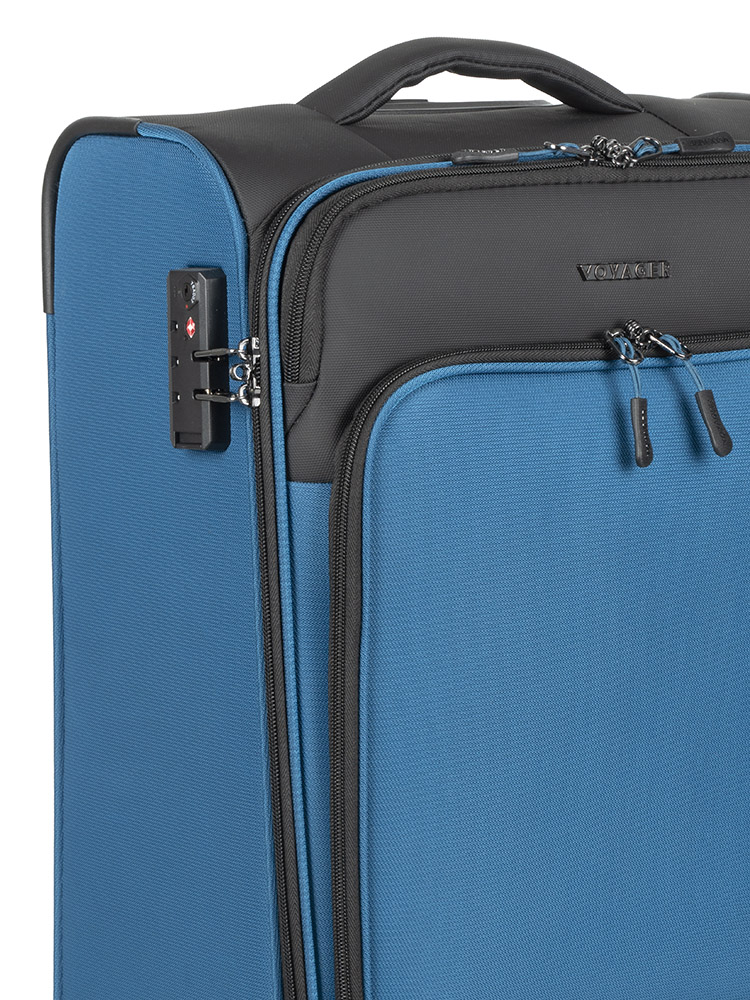 Voyager On The Go 4 Wheel Carry On Trolley - Blue