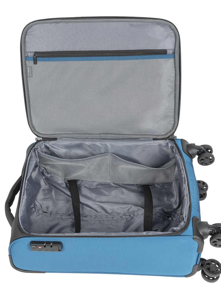 Voyager On The Go 4 Wheel Carry On Trolley - Blue