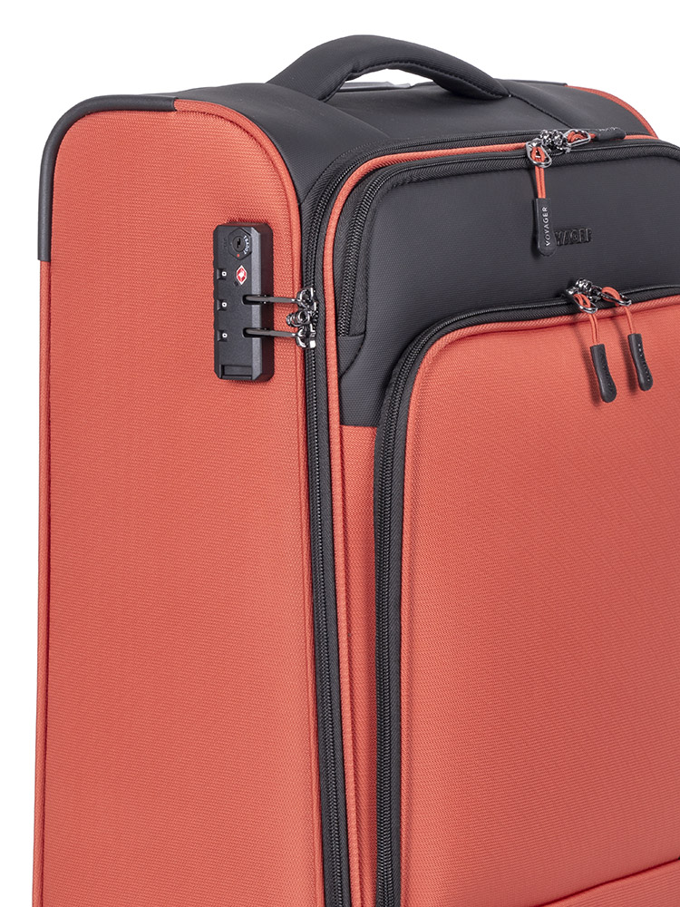 Voyager On The Go 4 Wheel Carry On Trolley - Rust