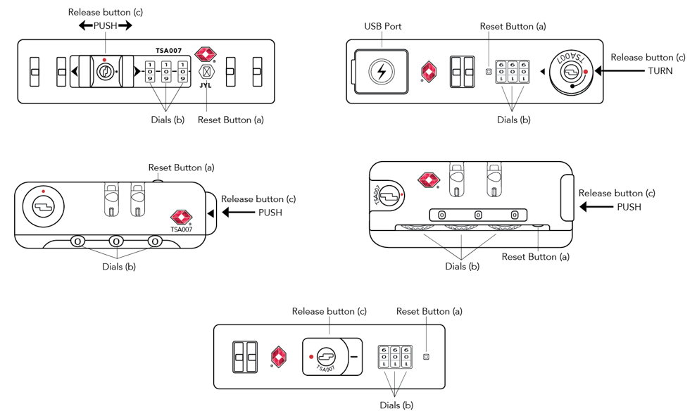 How To Unlock And Reset A 3-Digit Combination Lock Suitcase Or Bag? |  Combination locks, Suitcase lock, Calpak luggage